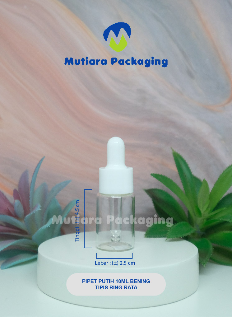 PIPET PUTIH 10ML BENING TIPIS RING RATA