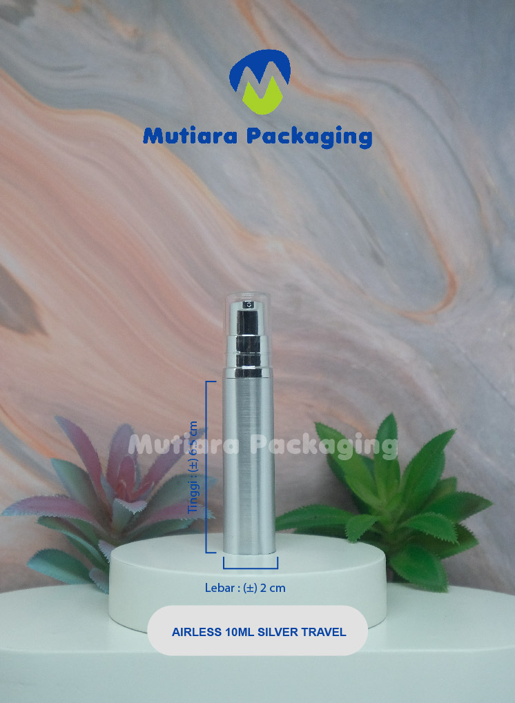 AIRLESS 10ML SILVER TRAVEL