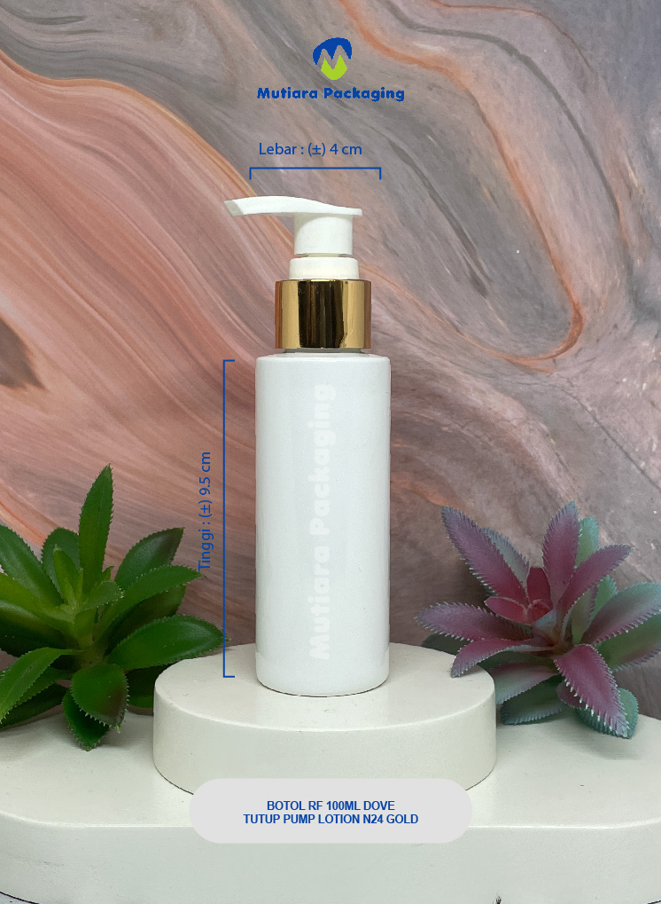 BOTOL RF 100ML DOVE TUTUP PUMP LOTION LIST GOLD