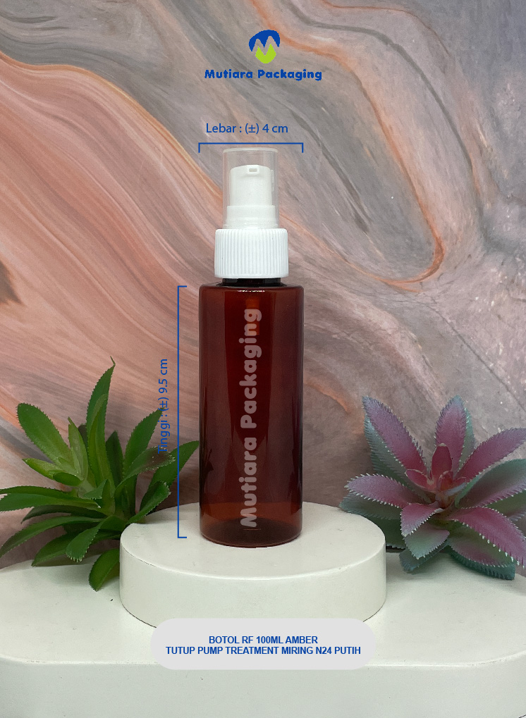 BOTOL RF 100ML AMBER TUTUP PUMP  N24 TREATMENT MIRING N24 GARIS