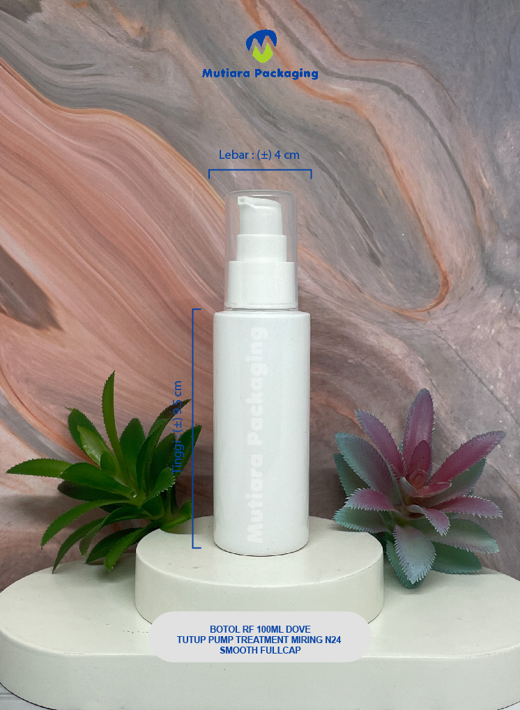BOTOL RF 100ML DOVE TUTUP PUMP N24 TREATMENT MIRING N24 SMOOTH FULLCAP