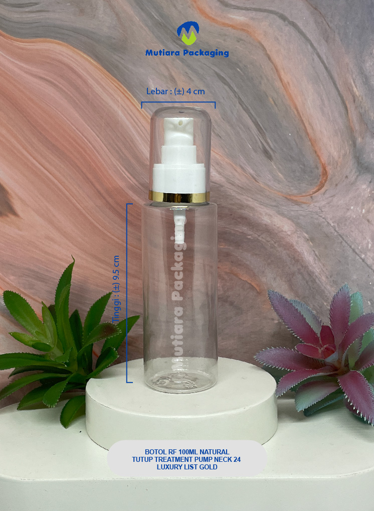 BOTOL RF 100ML NATURAL TREATMENT PUMP NECK 24 LUXURY LIST GOLD