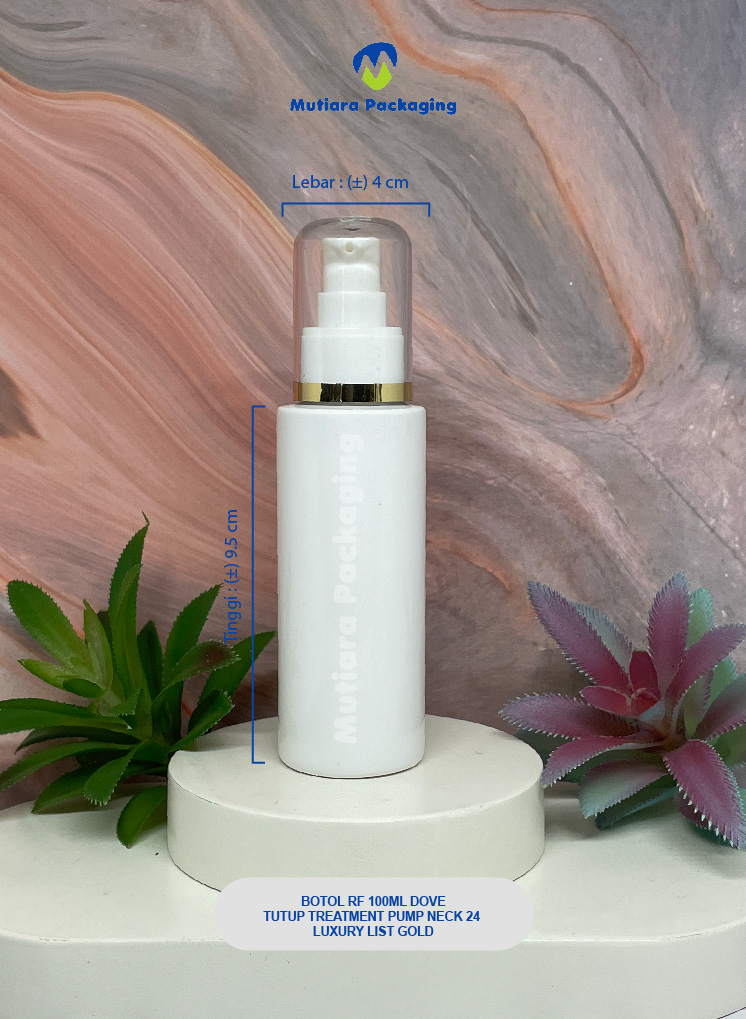 BOTOL RF 100ML DOVE TREATMENT PUMP NECK 24 LUXURY LIST GOLD