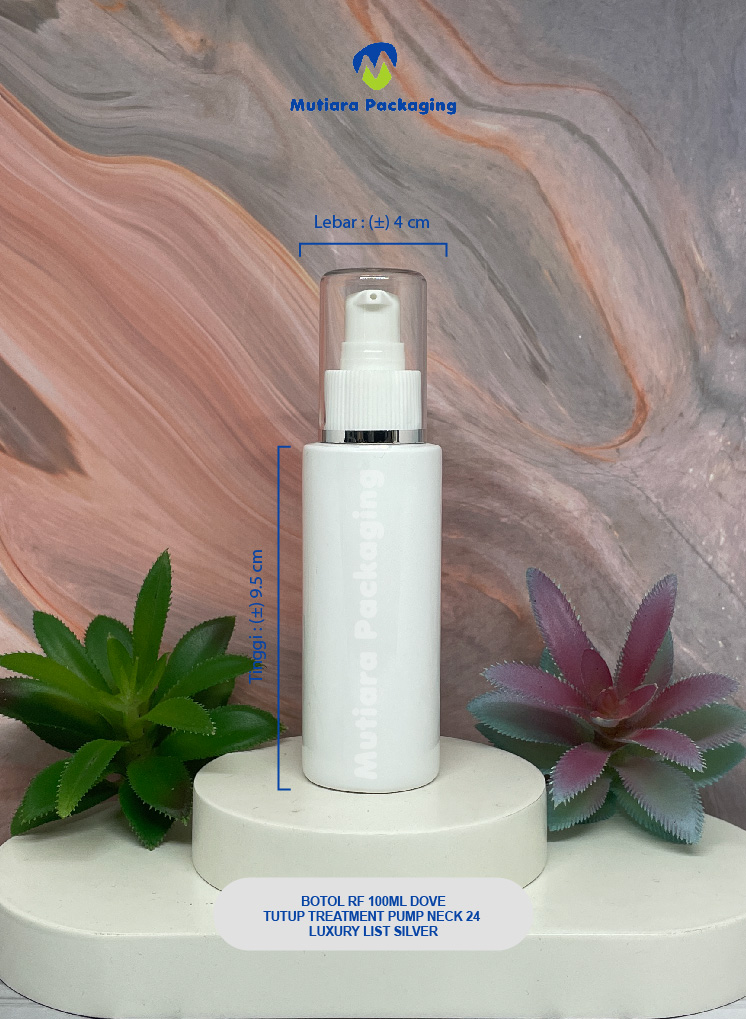 BOTOL RF 100ML DOVE TREATMENT PUMP NECK 24 LUXURY LIST SILVER