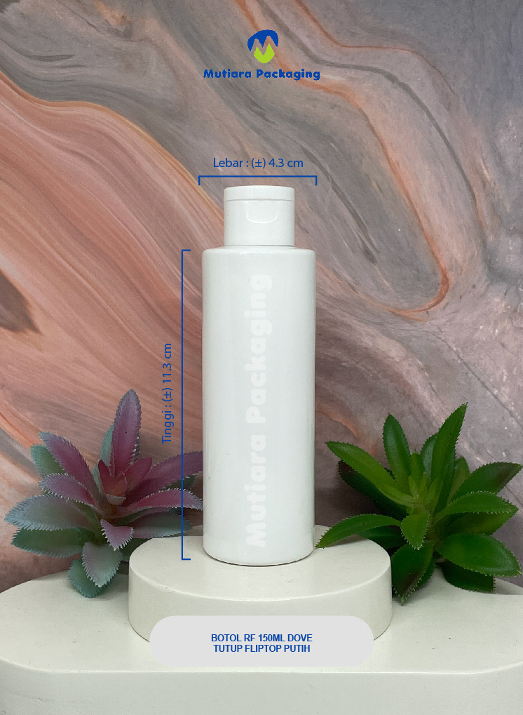 BOTOL RF 150ML  DOVE TUTUP FLIPTOP PUTIH