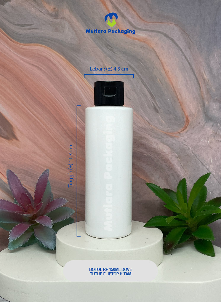 BOTOL RF 150ML  DOVE TUTUP FLIPTOP HITAM