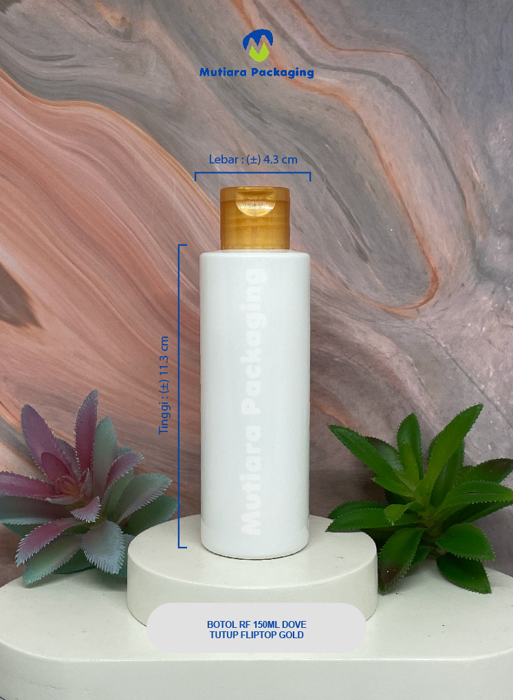 BOTOL RF 150ML  DOVE TUTUP FLIPTOP GOLD