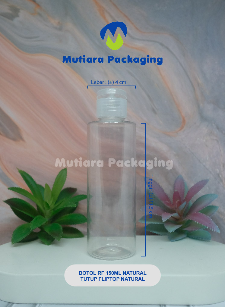 BOTOL RF 150ML NATURAL  TUTUP FLIPTOP JAMUR  NATURAL