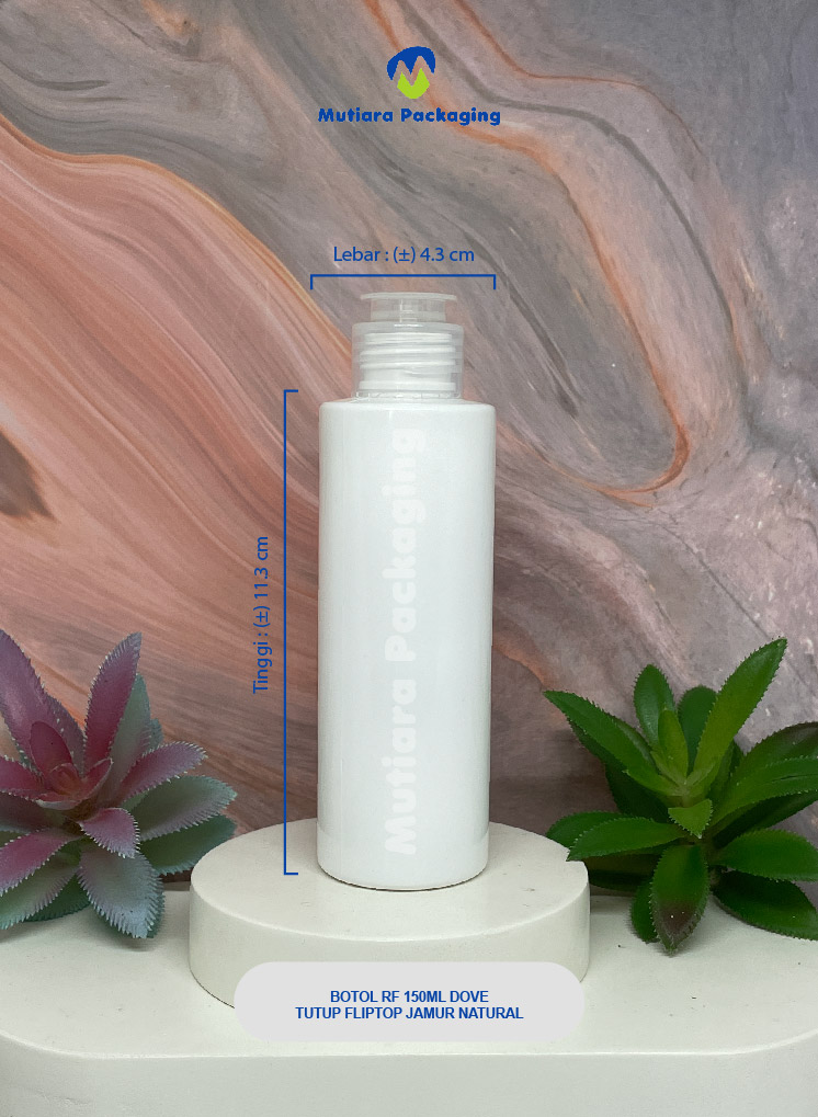 BOTOL RF 150ML  DOVE TUTUP FLIPTOP JAMUR  NATURAL