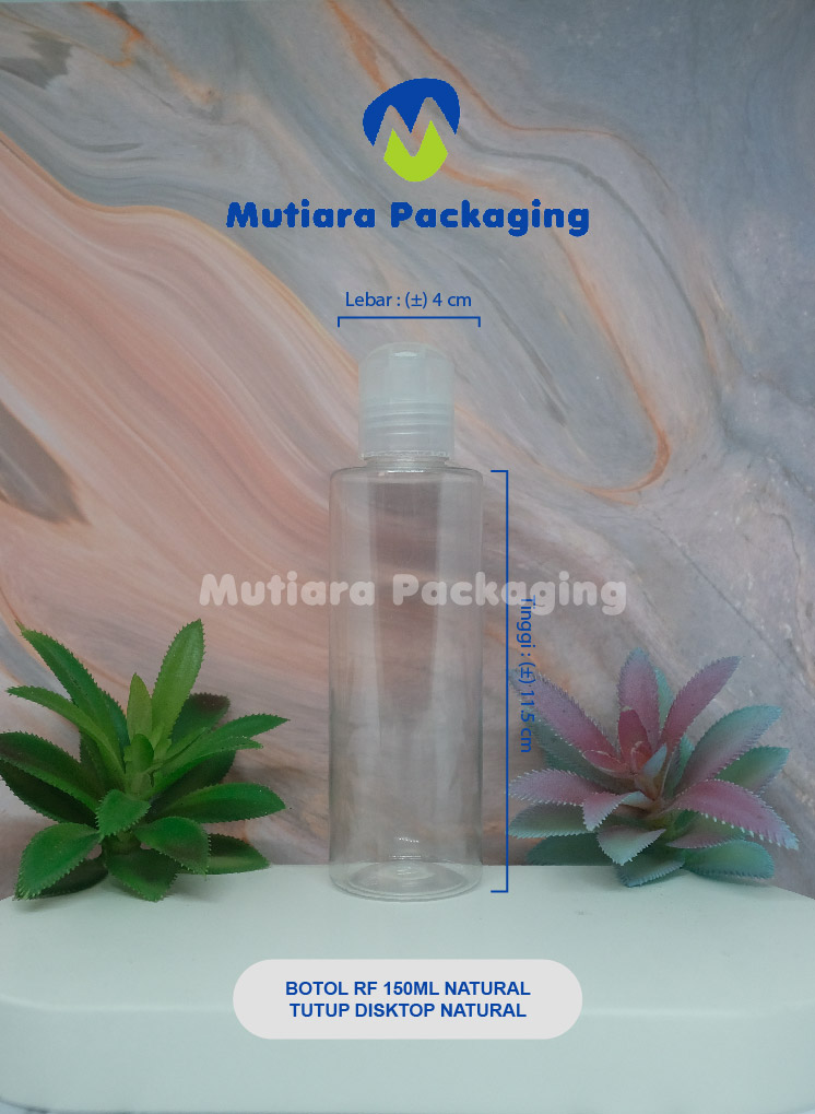BOTOL RF 150ML NATURAL  TUTUP DISKTOP NATURAL