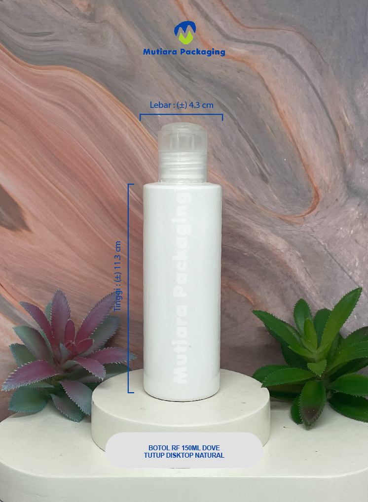 BOTOL RF 150ML  DOVE TUTUP DISKTOP NATURAL
