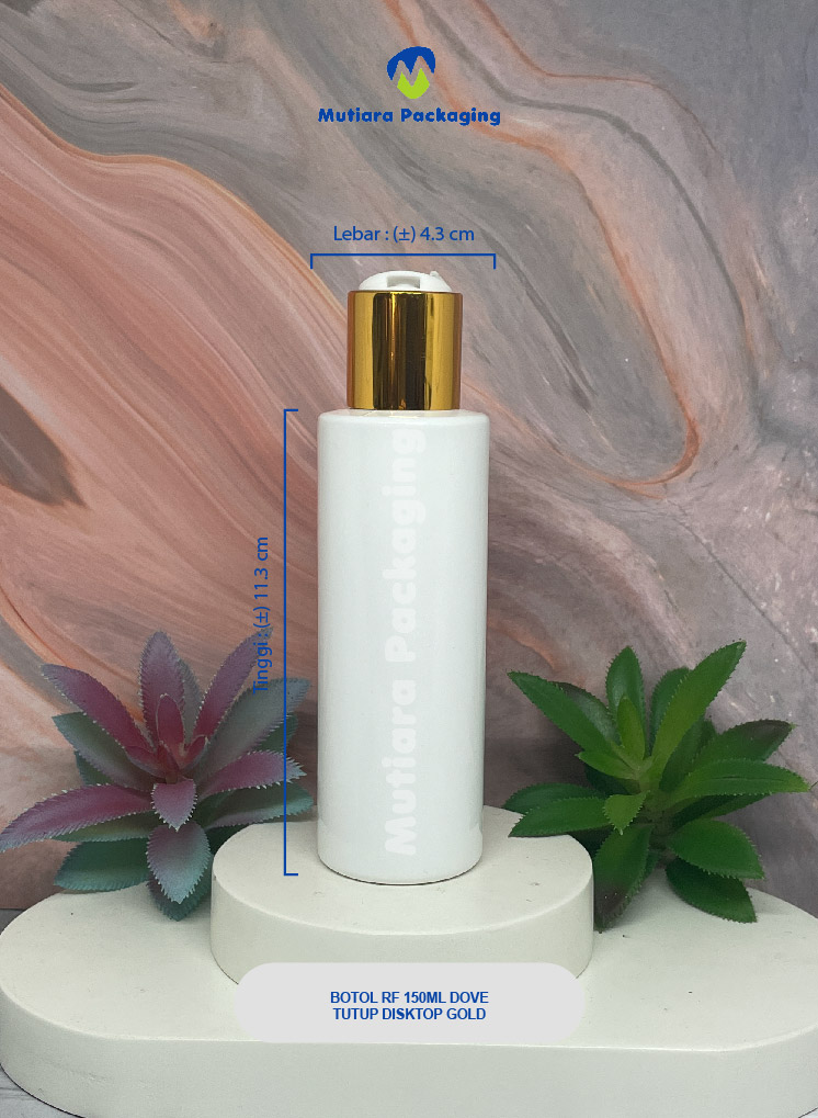 BOTOL RF 150ML  DOVE TUTUP DISKTOP GOLD