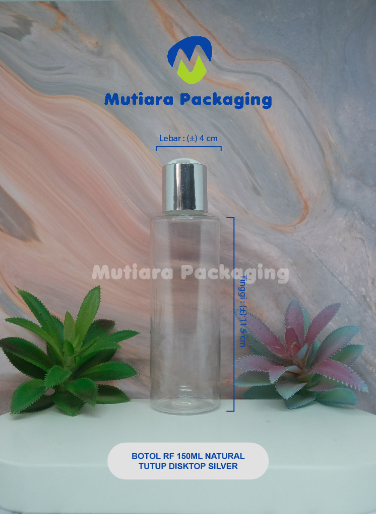 BOTOL RF 150ML NATURAL  TUTUP DISKTOP SILVER