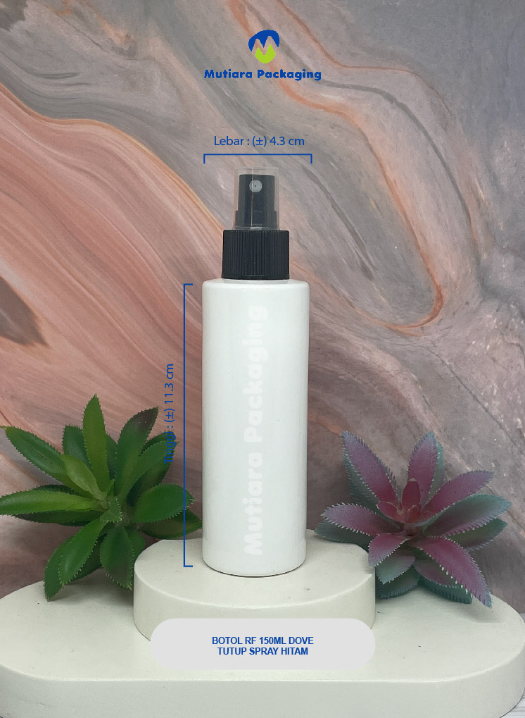 BOTOL RF 150ML  DOVE TUTUP  SPRAY BESAR HITAM