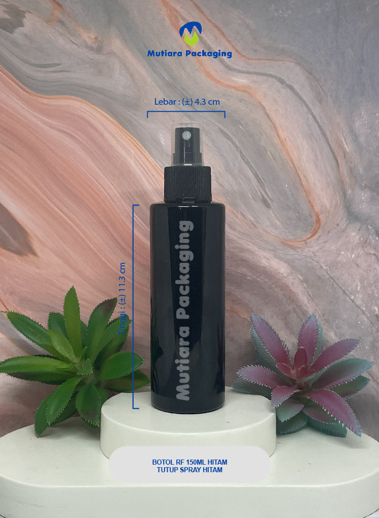 BOTOL RF 150ML  HITAM TUTUP  SPRAY BESAR HITAM