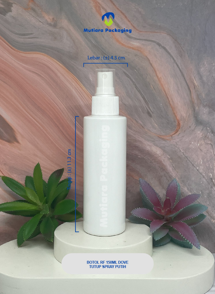 BOTOL RF 150ML  DOVE TUTUP  SPRAY BESAR  PUTIH