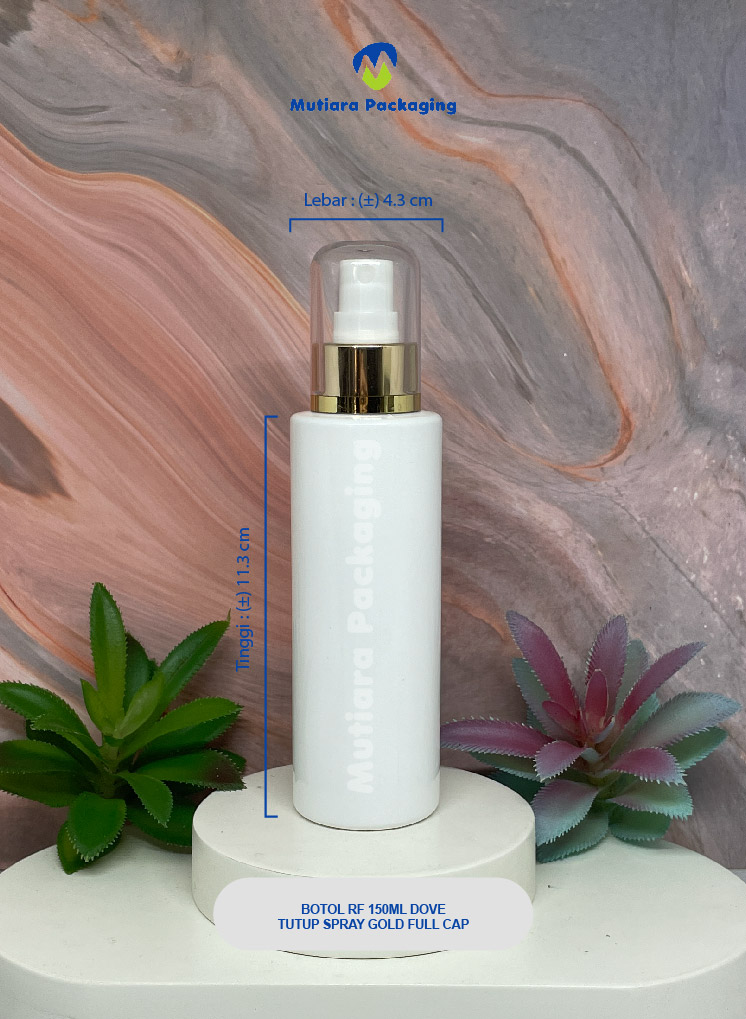 BOTOL RF 150ML  DOVE TUTUP  SPRAY GOLD FULL CAP