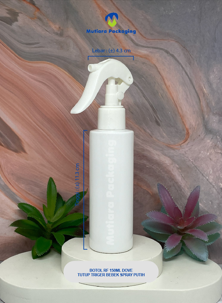 BOTOL RF 150ML  DOVE TUTUP  TRIGER BEBEK SPRAY PUTIH