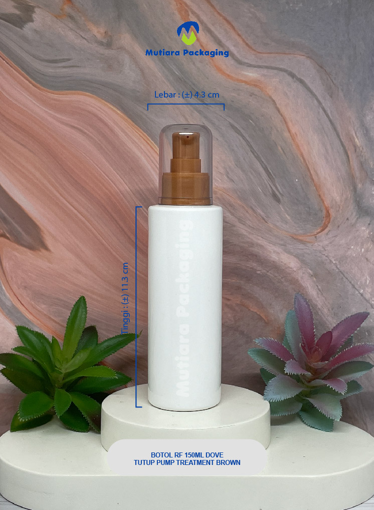 BOTOL RF 150ML  DOVE TUTUP PUMP TREATMENT BROWN