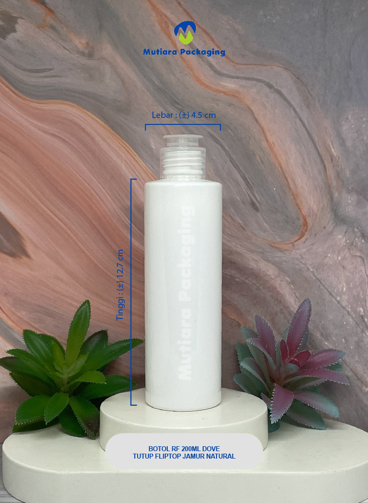 BOTOL RF 200ML  DOVE TUTUP FLIPTOP JAMUR NATURAL