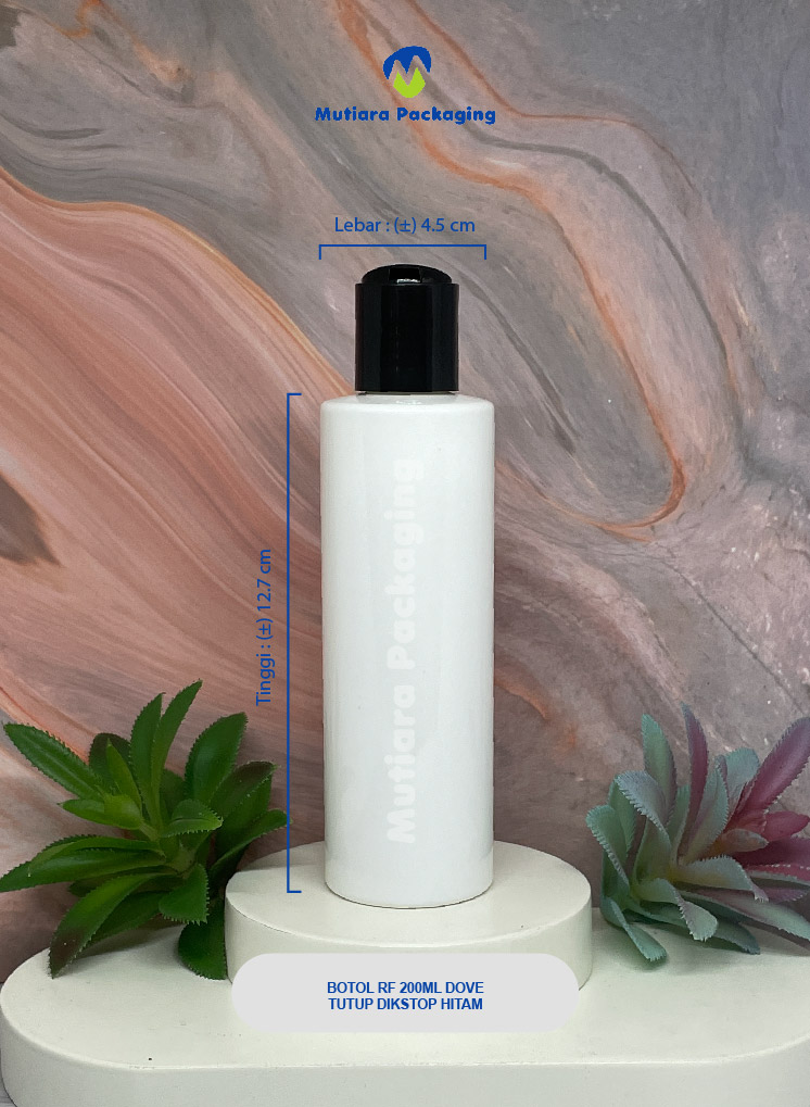 BOTOL RF 200ML  DOVE TUTUP DISKTOP HITAM