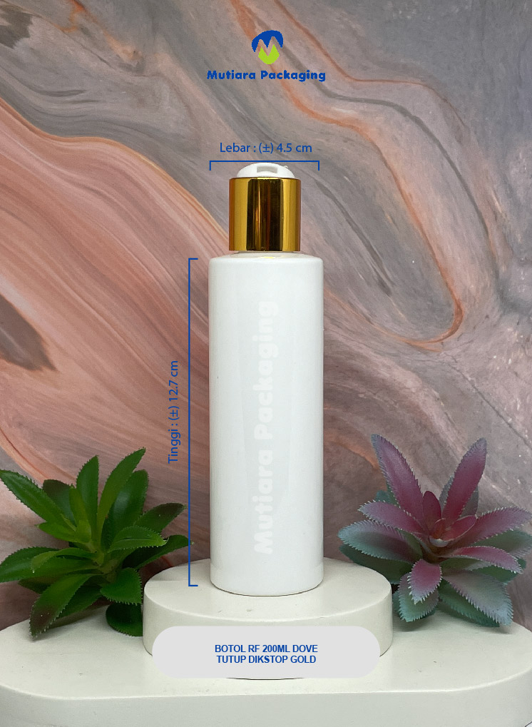 BOTOL RF 200ML  DOVE TUTUP DISKTOP GOLD
