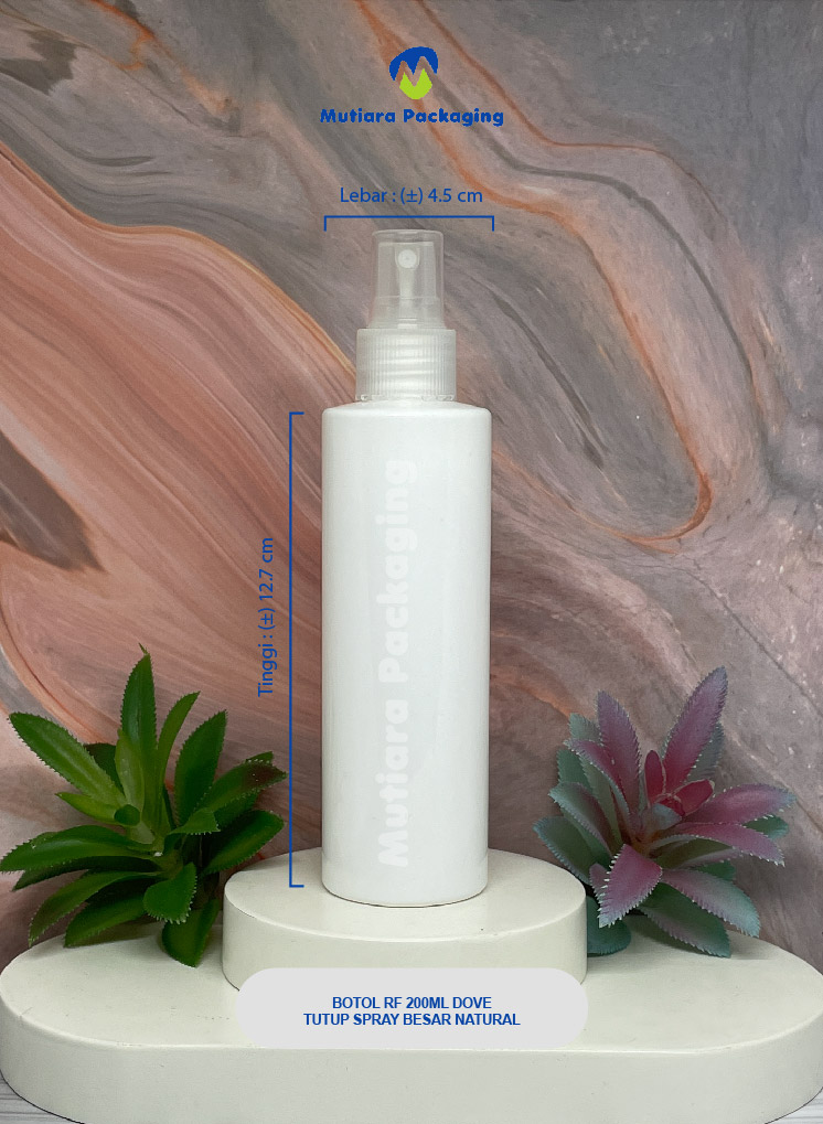 BOTOL RF 200ML  DOVE TUTUP SPRAY BESAR NATURAL