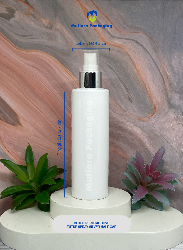 BOTOL RF 200ML  DOVE TUTUP SPRAY SILVER HALF CAP