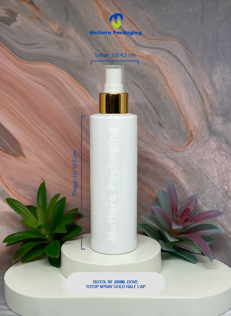 BOTOL RF 200ML  DOVE TUTUP SPRAY GOLD HALF CAP