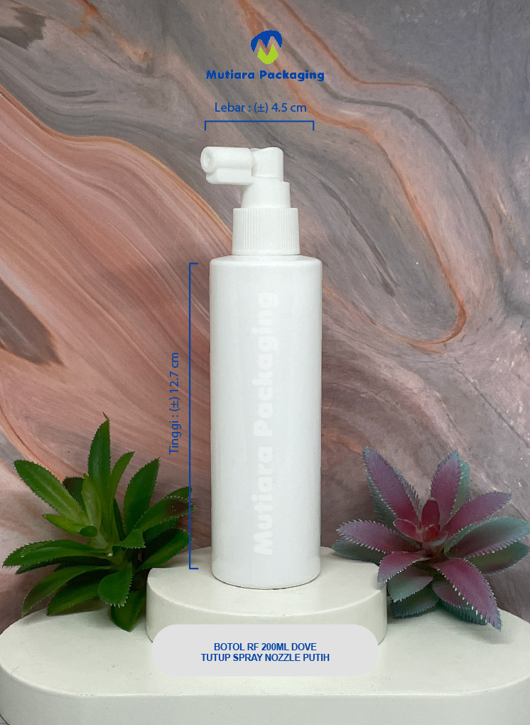 BOTOL RF 200ML  DOVE TUTUP SPRAY NOZZLE PUTIH