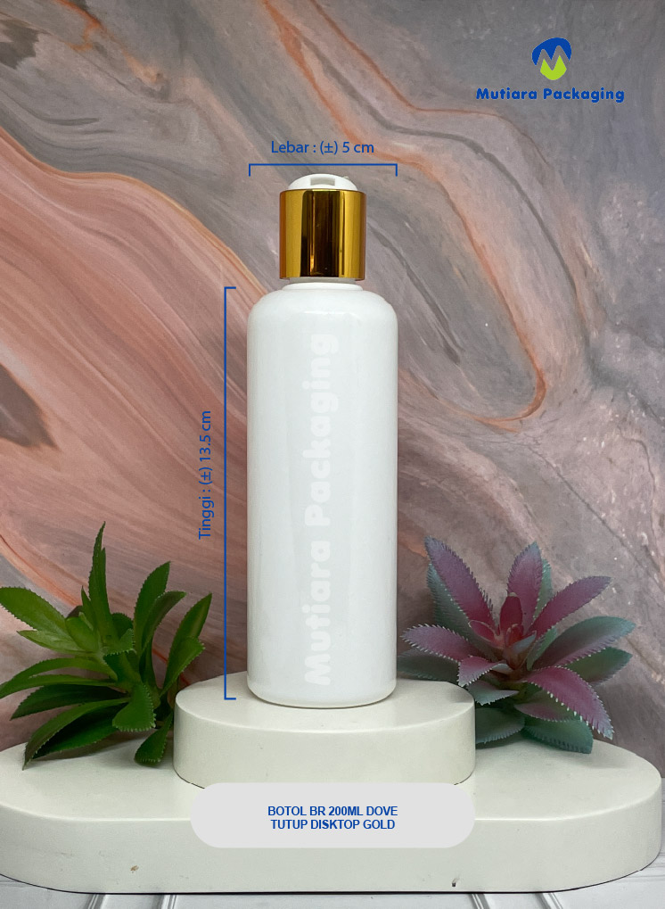 BOTOL BR 200 ML DOVE TUTUP DISKTOP GOLD