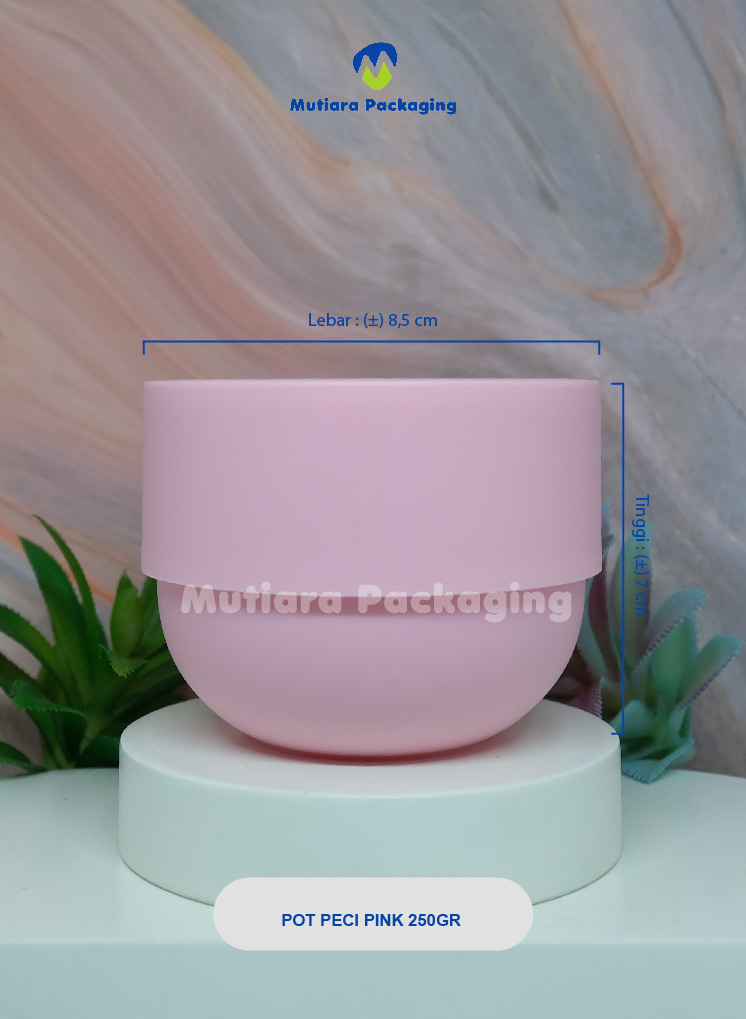 POT LULUR SQUARE PINK 250 GR