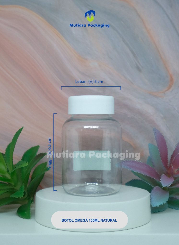 BOTOL OMEGA 100ML NATURAL