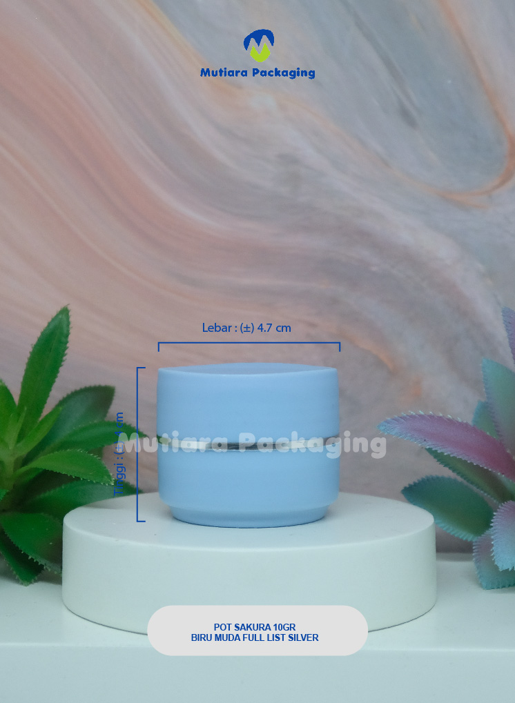 POT SAKURA BIRU MUDA FULL LIST SILVER 10GR
