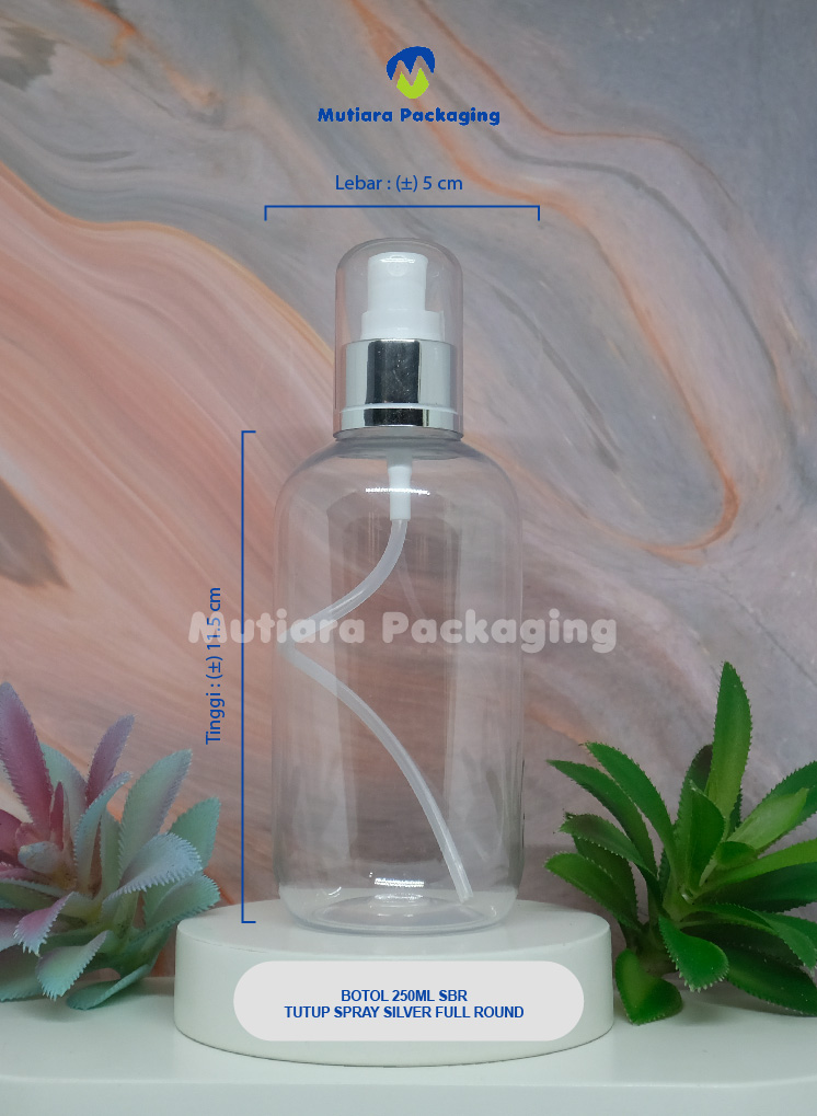 BOTOL SBR 250ML TUTUP SILVER FULL ROUND