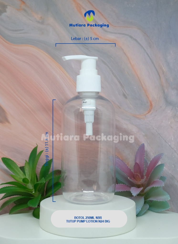 BOTOL SBR 250ML TUTUP PUMP LOTION N24 (BIG)