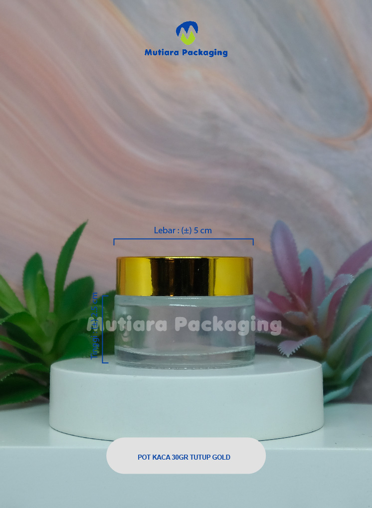 POT KACA 30GR TUTUP GOLD