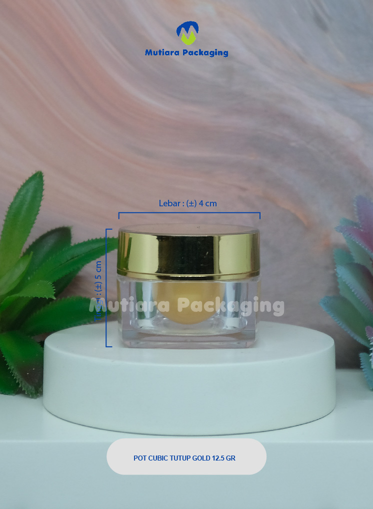 POT CUBIC TUTUP GOLD 12.5GR