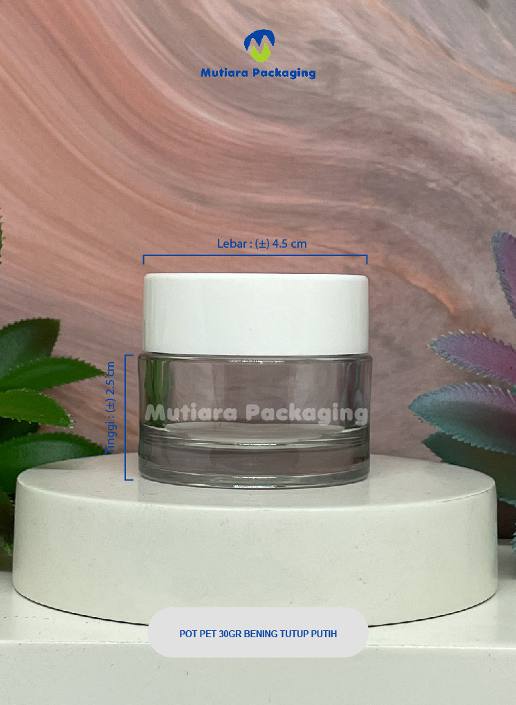 POT PET 30GR  BENING TUTUP PUTIH