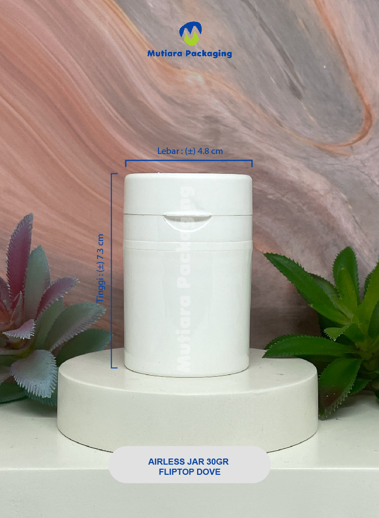 AIRLESS JAR 30GR FLIPTOP DOVE