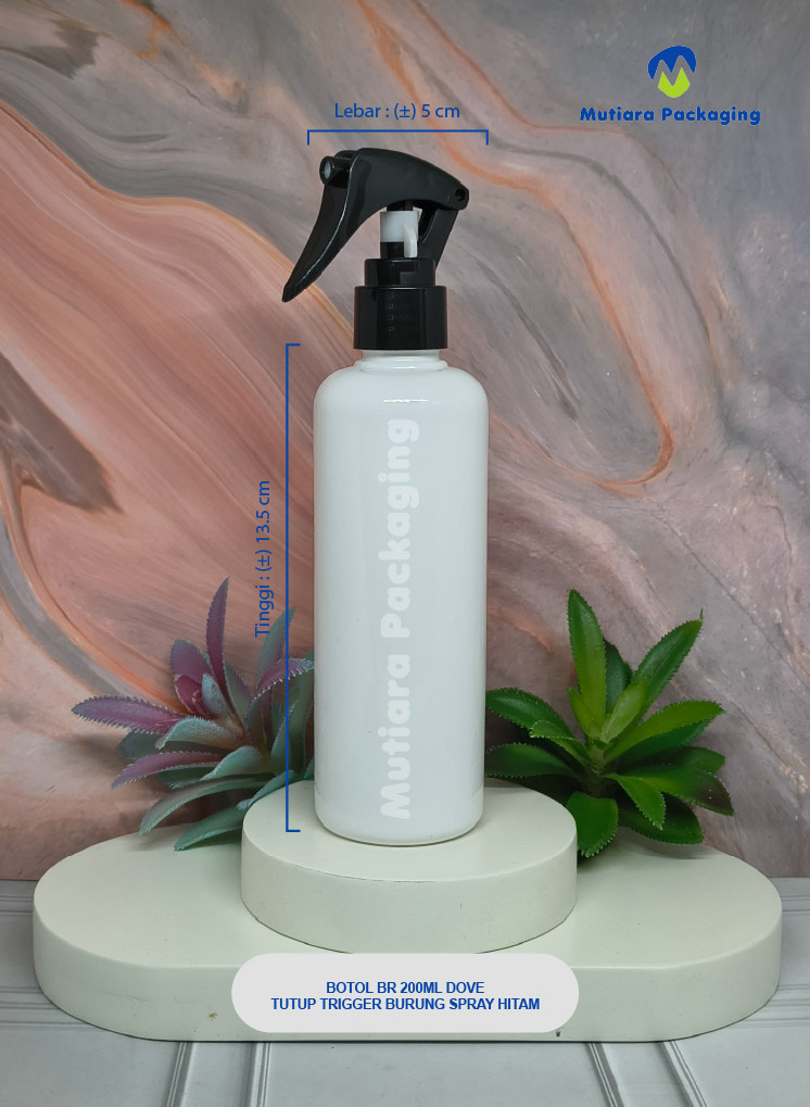 BOTOL BR 200ML DOVE TUTUP TRIGER BURUNG SPRAY BLACK