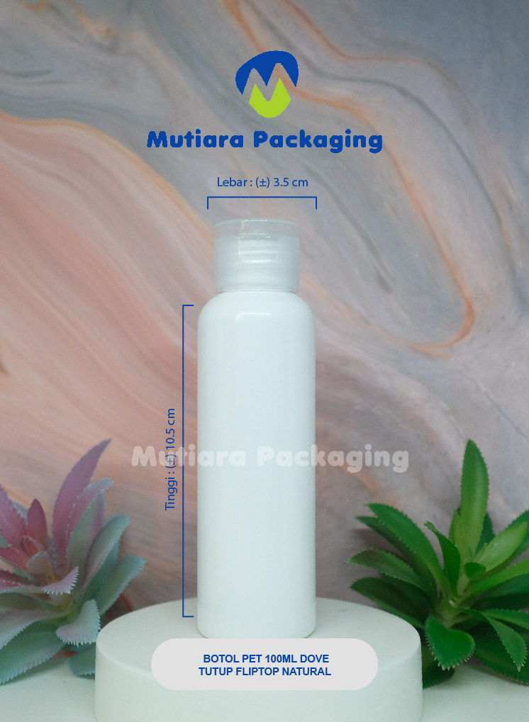 BOTOL  100ML DOVE TUTUP FLIPTOP NATURAL