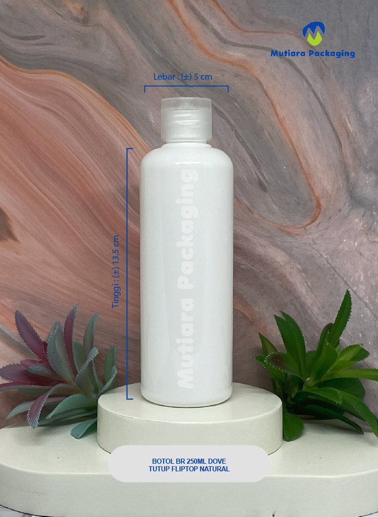 BOTOL BR 250ML DOVE TUTUP FLIPTOP NATURAL