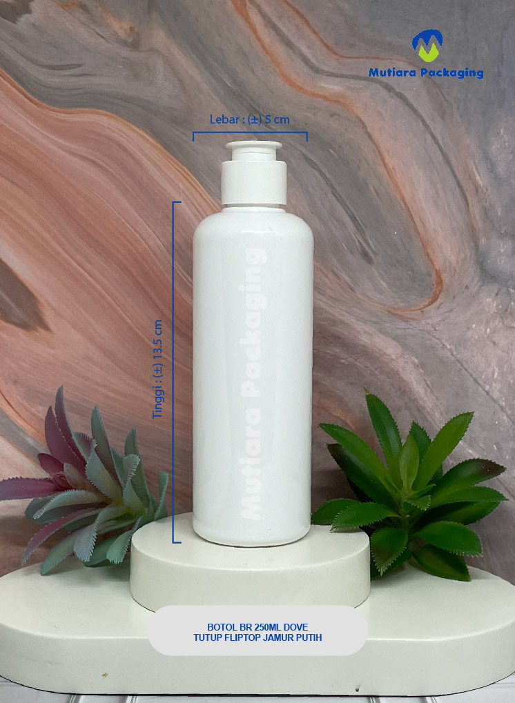 BOTOL BR 250ML DOVE TUTUP FLIPTOP JAMUR PUTIH