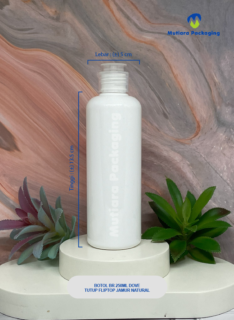 BOTOL BR 250ML DOVE TUTUP FLIPTOP JAMUR NATURAL