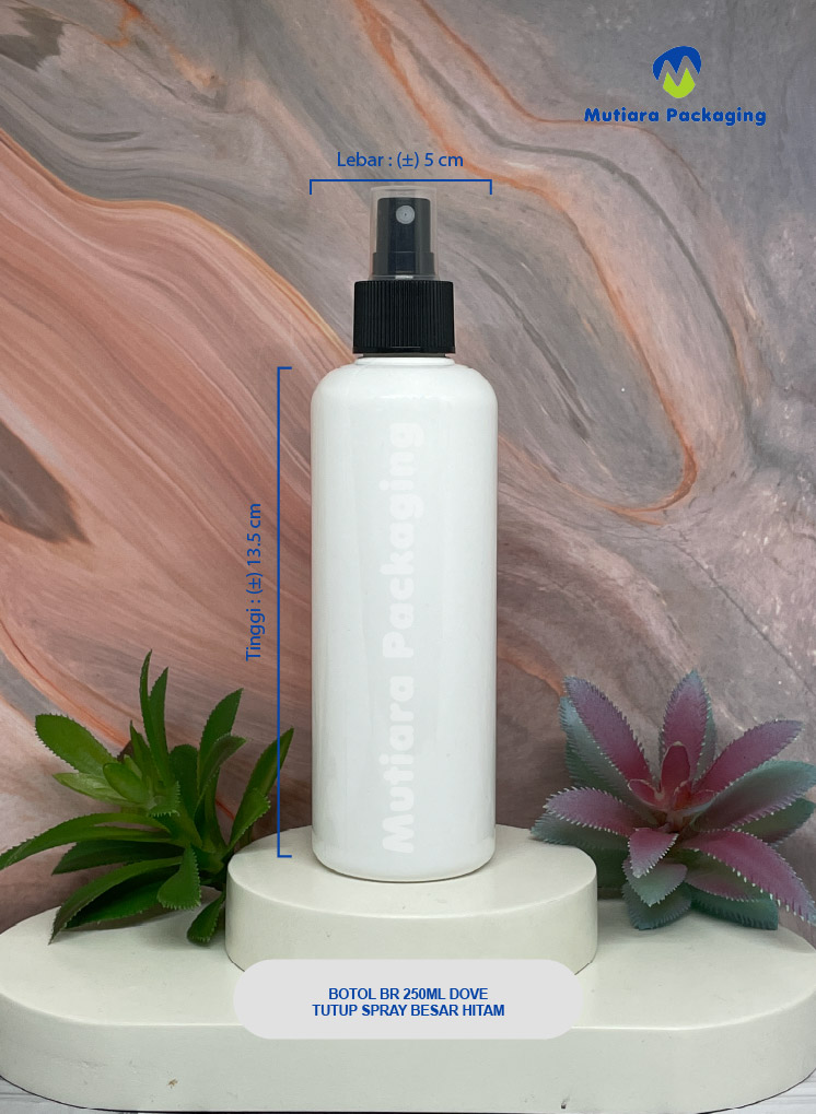 BOTOL BR 250ML DOVE TUTUP SPRAY BESAR HITAM