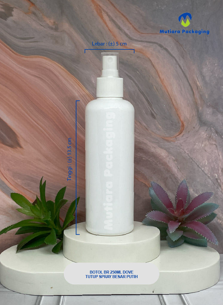 BOTOL BR 250ML DOVE TUTUP SPRAY BESAR PUTIH