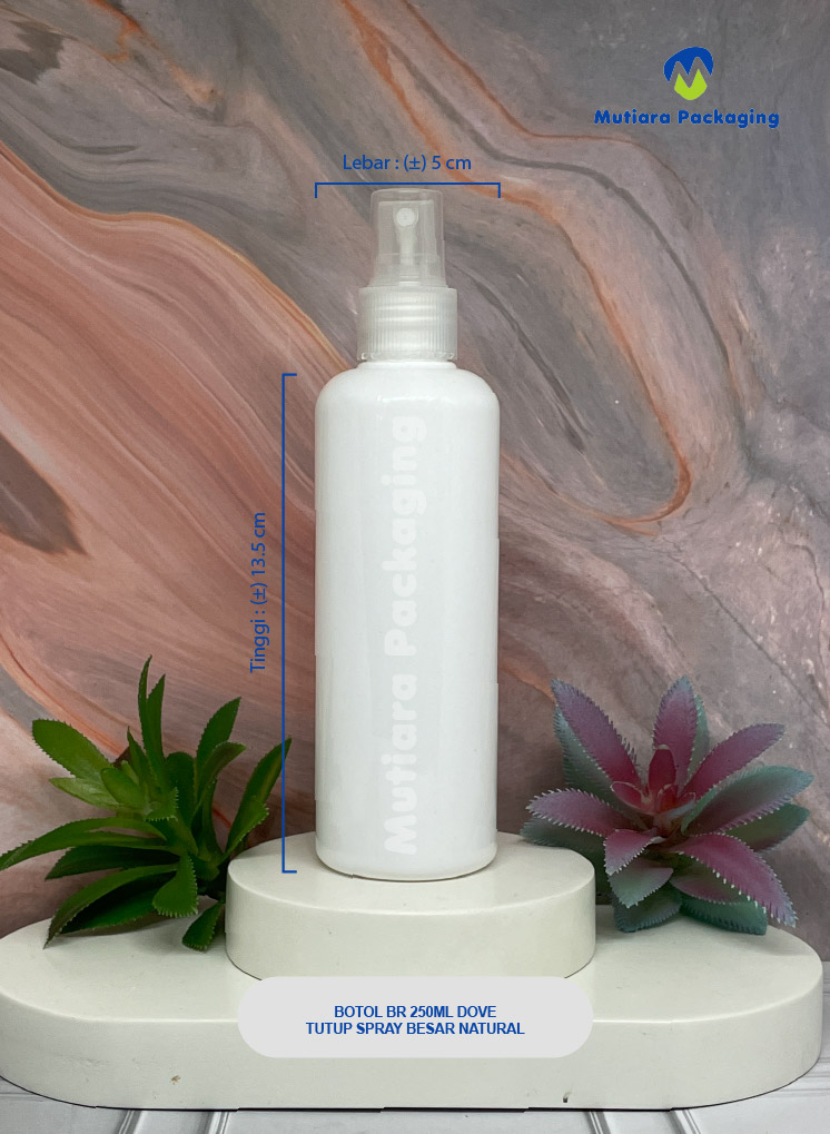 BOTOL BR 250ML DOVE TUTUP SPRAY BESAR NATURAL