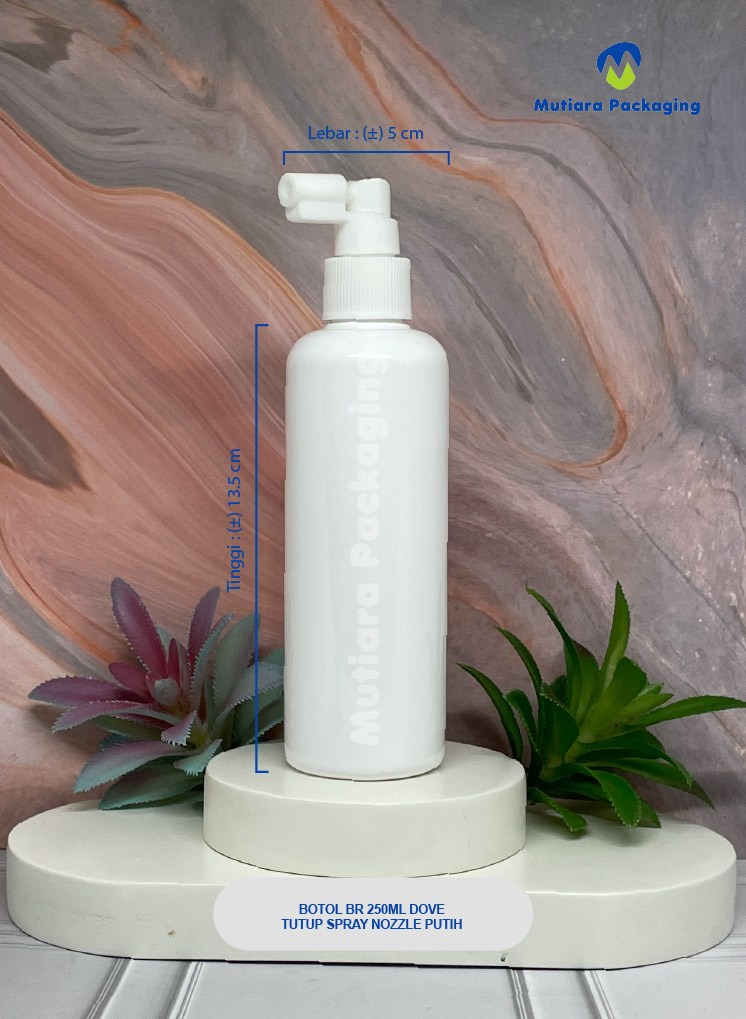 BOTOL BR 250ML DOVE TUTUP SPRAY  NOZZLE PUTIH
