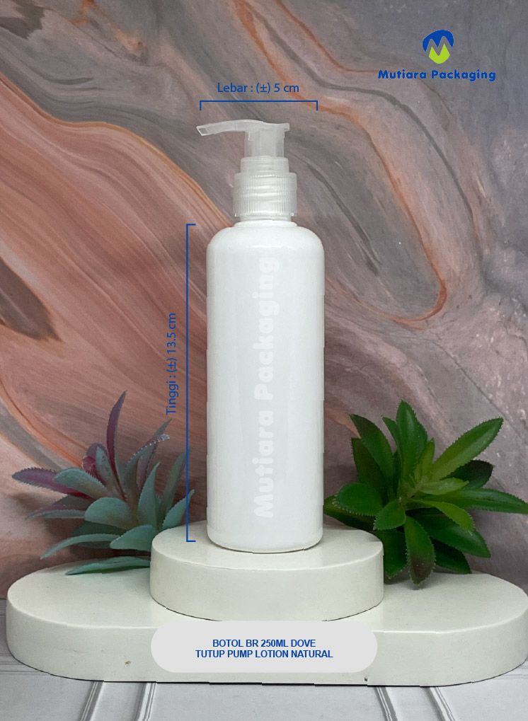 BOTOL BR 250ML DOVE TUTUP PUMP LOTION NATURAL